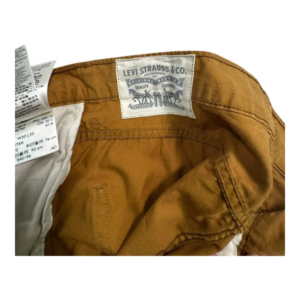 Levi Strauss Co Mens Brown Cotton‎ Twill Chinos Pants W30 L30
